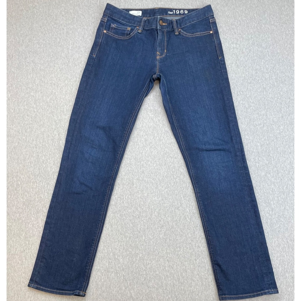 Gap 1969 Jeans Womens 29R Cotton Blend Stretch Low-Rise Straight